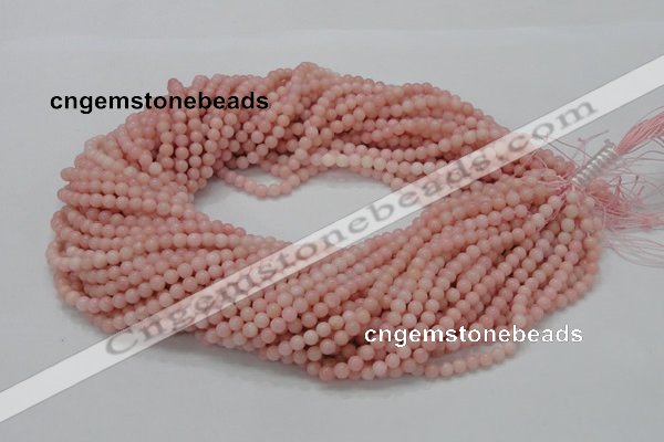 CAS02 15.5 inches 4mm round pink angel skin gemstone beads