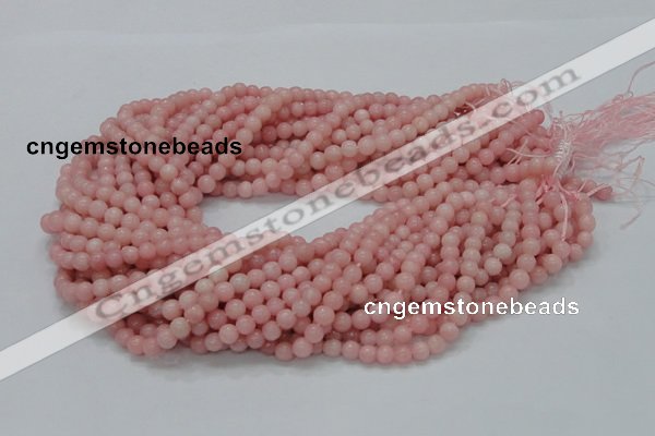 CAS03 15.5 inches 6mm round pink angel skin gemstone beads