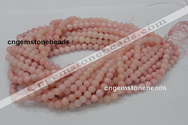 CAS04 15.5 inches 8mm round pink angel skin gemstone beads