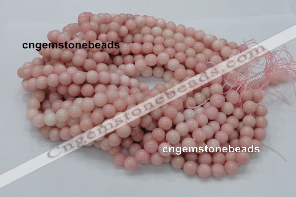 CAS05 15.5 inches 10mm round pink angel skin gemstone beads