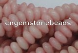 CAS09 15.5 inches 5*10mm rondelle pink angel skin gemstone beads