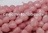 CAS14 15.5 inches 8*8mm heart pink angel skin gemstone beads