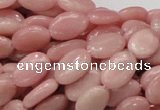 CAS19 15.5 inches 8*12mm oval pink angel skin gemstone beads