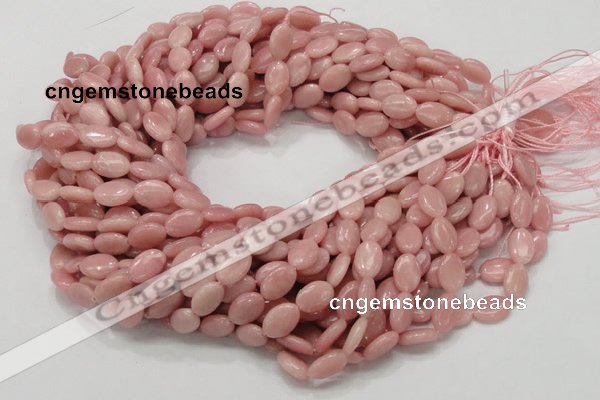 CAS19 15.5 inches 8*12mm oval pink angel skin gemstone beads