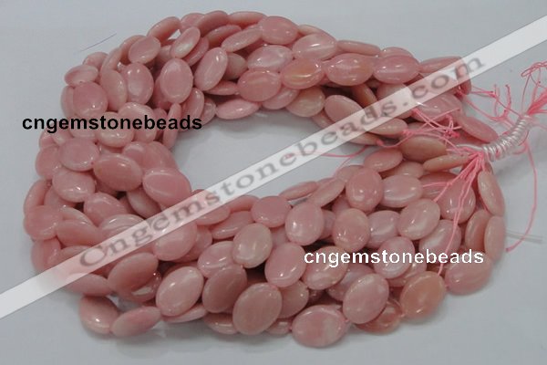 CAS21 15.5 inches 14*18mm oval pink angel skin gemstone beads