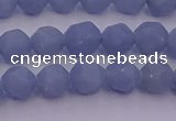 CAS210 15.5 inches 6mm faceted nuggets blue angel skin gemstone beads