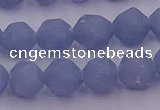 CAS212 15.5 inches 10mm faceted nuggets blue angel skin gemstone beads