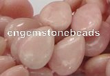 CAS26 15.5 inches 12*18mm flat teardrop pink angel skin gemstone beads