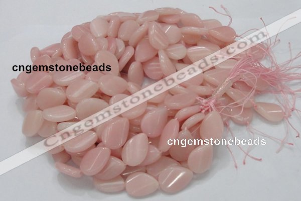 CAS27 15.5 inches 18*24mm twisted teardrop pink angel skin gemstone beads