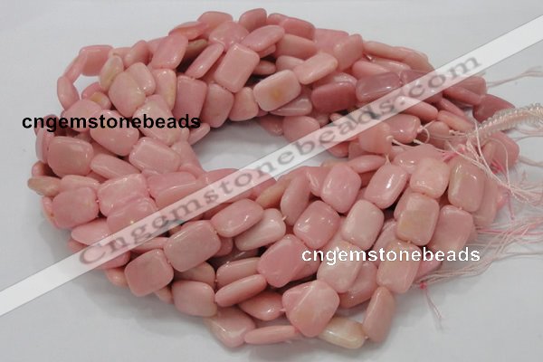 CAS29 15.5 inches 13*18mm rectangle pink angel skin gemstone beads