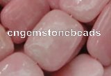 CAS30 15.5 inches 20*30mm rectangle pink angel skin gemstone beads