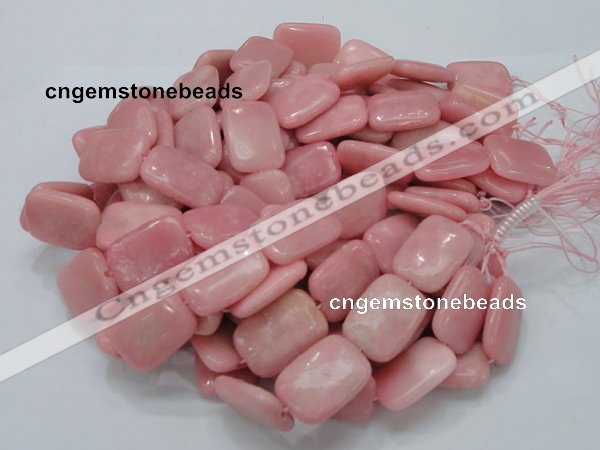 CAS30 15.5 inches 20*30mm rectangle pink angel skin gemstone beads