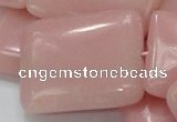 CAS31 15.5 inches 30*40mm rectangle pink angel skin gemstone beads