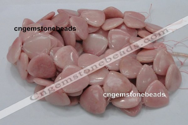 CAS32 15.5 inches 30*30mm triangle pink angel skin gemstone beads