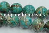 CAT02 15.5 inches 16mm round natural aqua terra jasper beads