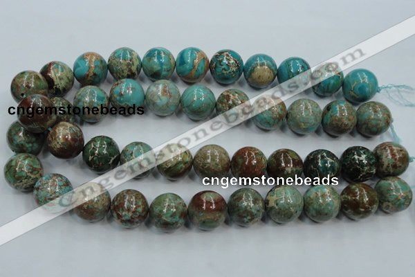 CAT03 15.5 inches 18mm round natural aqua terra jasper beads