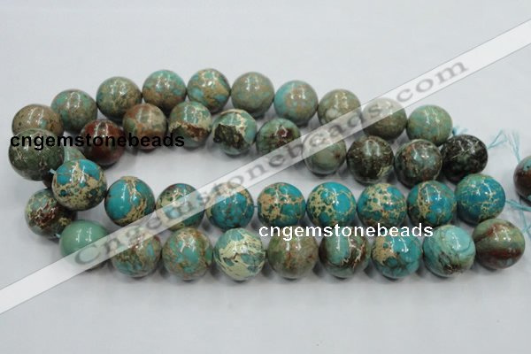 CAT04 15.5 inches 20mm round natural aqua terra jasper beads