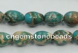 CAT05 15.5 inches 10*14mm teardrop natural aqua terra jasper beads