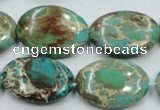 CAT09 15.5 inches 18*25mm oval natural aqua terra jasper beads