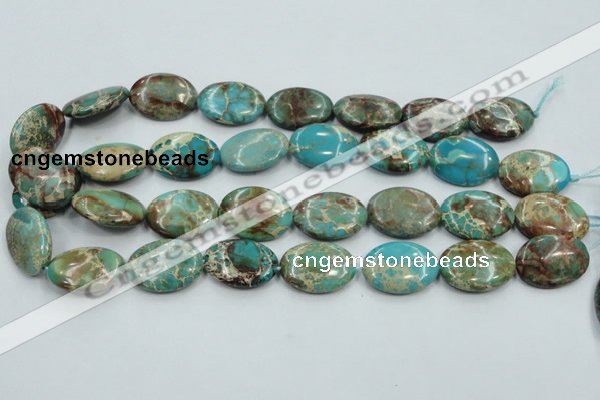 CAT09 15.5 inches 18*25mm oval natural aqua terra jasper beads