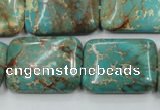 CAT16 15.5 inches 18*25mm rectangle natural aqua terra jasper beads