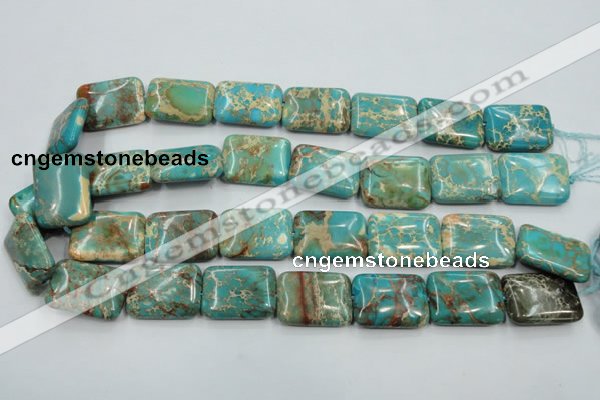 CAT16 15.5 inches 18*25mm rectangle natural aqua terra jasper beads