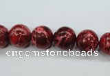 CAT163 15.5 inches 12mm round dyed natural aqua terra jasper beads