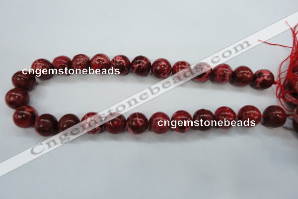 CAT163 15.5 inches 12mm round dyed natural aqua terra jasper beads
