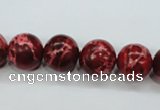 CAT165 15.5 inches 16mm round dyed natural aqua terra jasper beads