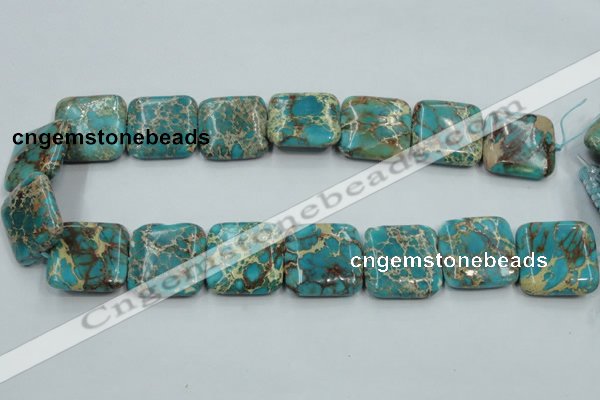 CAT18 15.5 inches 25*25mm square natural aqua terra jasper beads