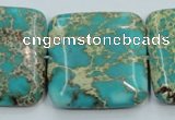 CAT19 15.5 inches 30*30mm square natural aqua terra jasper beads