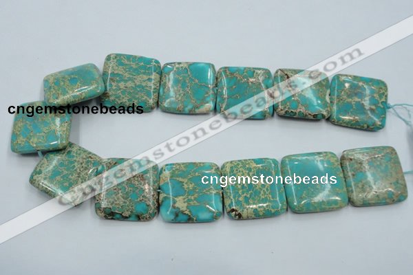 CAT19 15.5 inches 30*30mm square natural aqua terra jasper beads