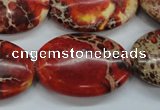 CAT204 15.5 inches 22*30mm oval dyed natural aqua terra jasper beads