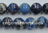 CAT214 15.5 inches 16mm round dyed natural aqua terra jasper beads