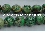 CAT222 15.5 inches 16mm round dyed natural aqua terra jasper beads