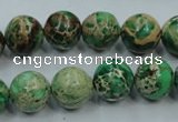 CAT223 15.5 inches 18mm round dyed natural aqua terra jasper beads