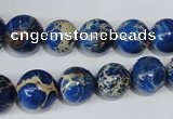 CAT300 15.5 inches 8mm - 18mm round dyed aqua terra jasper beads