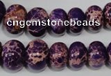 CAT303 15.5 inches 7*10mm – 15*20mm rondelle dyed aqua terra jasper beads