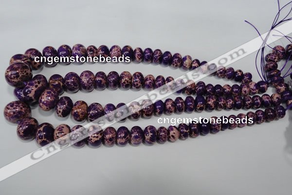 CAT303 15.5 inches 7*10mm – 15*20mm rondelle dyed aqua terra jasper beads