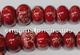 CAT304 15.5 inches 7*10mm – 15*20mm rondelle dyed aqua terra jasper beads