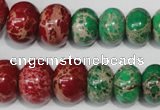 CAT305 15.5 inches 7*10mm – 15*20mm rondelle dyed aqua terra jasper beads