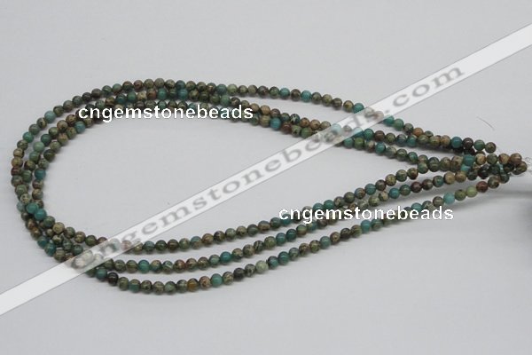 CAT5001 15.5 inches 4mm round natural aqua terra jasper beads