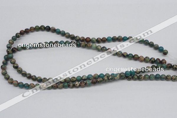 CAT5002 15.5 inches 6mm round natural aqua terra jasper beads