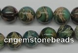 CAT5005 15.5 inches 12mm round natural aqua terra jasper beads