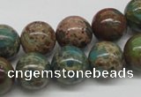 CAT5006 15.5 inches 14mm round natural aqua terra jasper beads