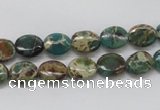 CAT5010 15.5 inches 8*10mm oval natural aqua terra jasper beads