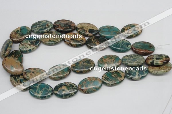 CAT5012 15.5 inches 20*30mm oval natural aqua terra jasper beads