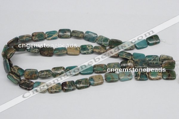 CAT5015 15.5 inches 12*16mm rectangle natural aqua terra jasper beads