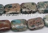 CAT5016 15.5 inches 13*18mm rectangle natural aqua terra jasper beads