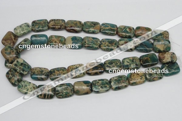 CAT5017 15.5 inches 15*20mm rectangle natural aqua terra jasper beads